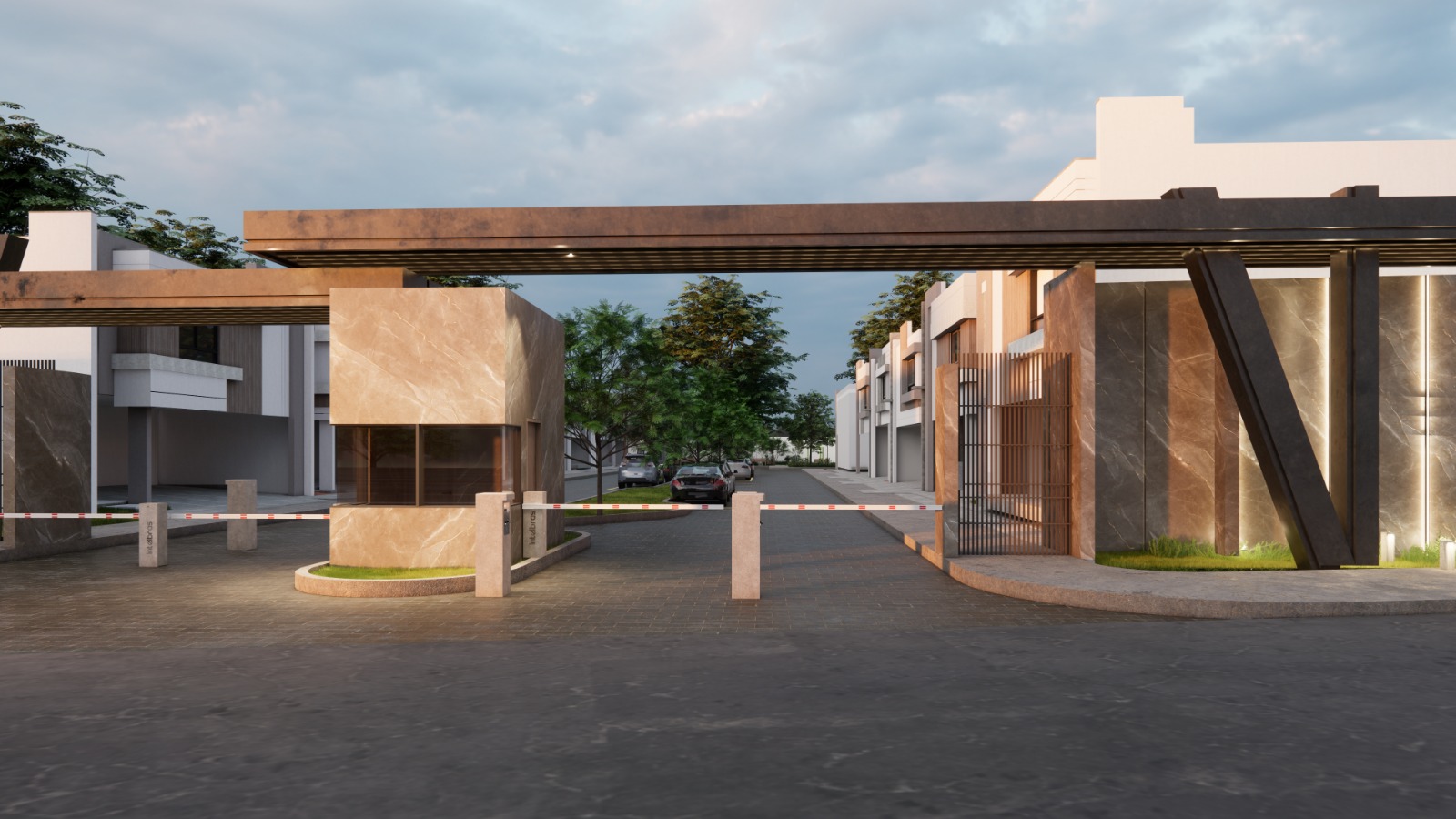 Imagen arquitectónica de acceso